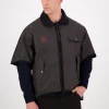 Men's 3/4 Sleeve Brown Oilskin Jacket