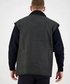 Men's Foxton Oilskin Vest with Wool Lining
