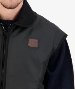 Men's Foxton Oilskin Vest with Wool Lining