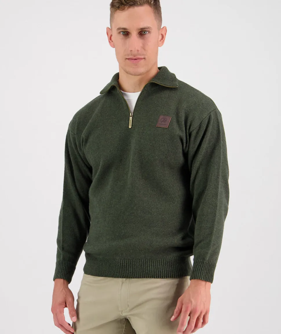 Men's Mariner Wool Zip Neck Sweater