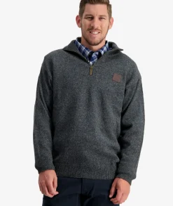 Men's Mariner Wool Zip Neck Sweater