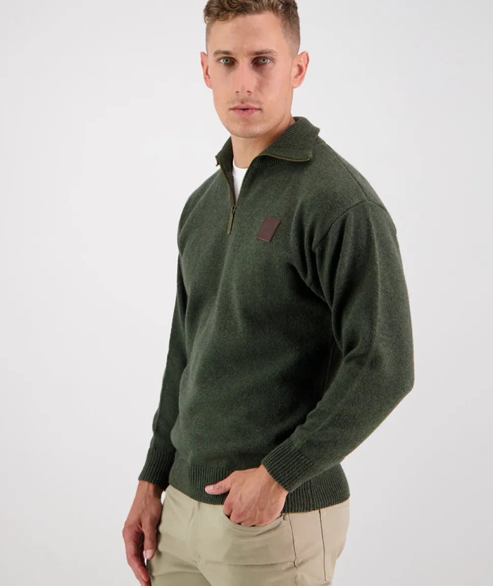 Men's Mariner Wool Zip Neck Sweater