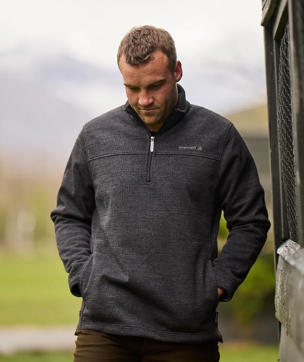 Men's Weka Technical Fleece Pullover with Bonded Wool Lining