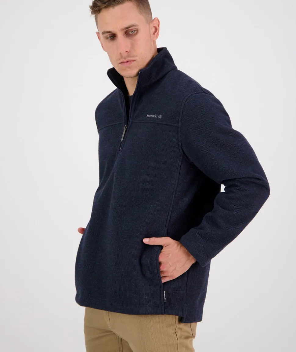 Men's Weka Technical Fleece Pullover with Bonded Wool Lining