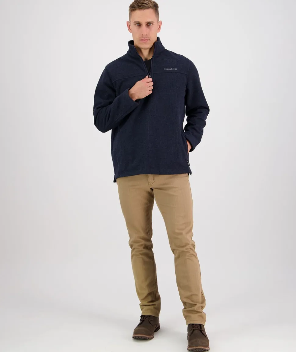 Men's Weka Technical Fleece Pullover with Bonded Wool Lining