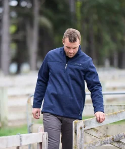 Men's Weka Technical Fleece Pullover with Bonded Wool Lining