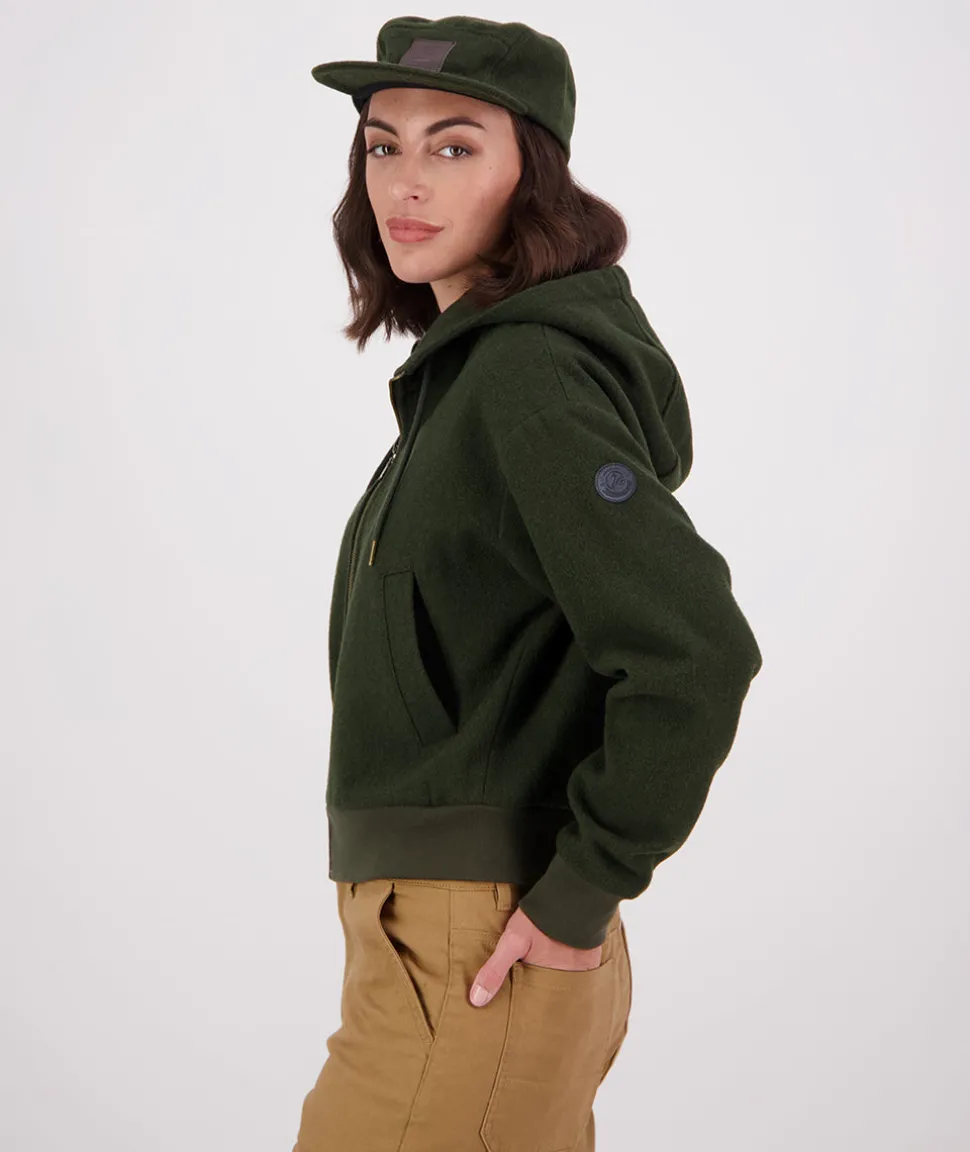 Women's Kentwood Cropped Wool Hoodie