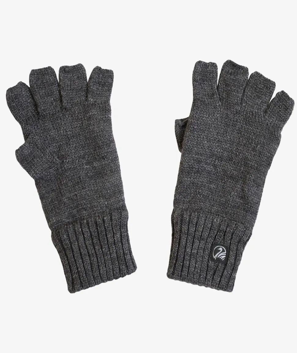 Wool Fingerless Glove with Fleece Lining